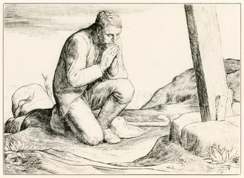 "Christen verliest zijn last" uit "De Pelgrimsreis Van Deze Wereld, Naar Die Welke Komt" door John Bunyan